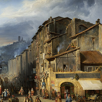 La rue de la Barre en 1834 Joseph Vézien Desombrages 