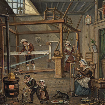 Intérieur d’un atelier de canut Balthazar Alexis