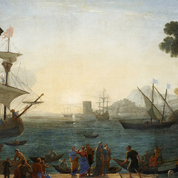 L'Embarquement de sainte Paule à Ostie Claude Gellée gigapixel