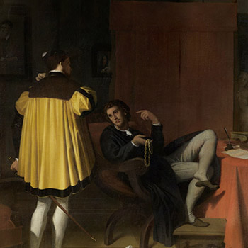 L'Arétin et l'envoyé de Charles Quint Ingres gigapixel