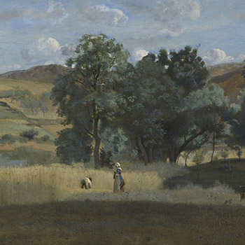 Champ de blé dans le Morvan Camille Corot