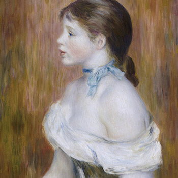 Jeune fille au ruban bleu Auguste Renoir gigapixel