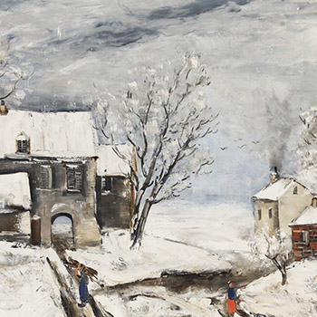 Paysage de neige Maurice de Vlaminck gigapixel